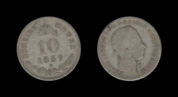 Austria-Hungary Austro-Ugarska Austria 10 Kreutzer 1859 V – Francis Joseph I