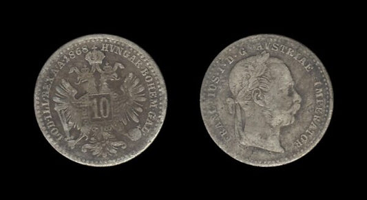 Austria-Hungary Austro-Ugarska Austria 10 Kreutzer 1868 – Francis Joseph I