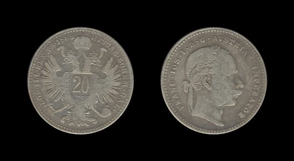 Austria-Hungary Austro-Ugarska Austria 20 Kreutzer 1868 – Francis Joseph I