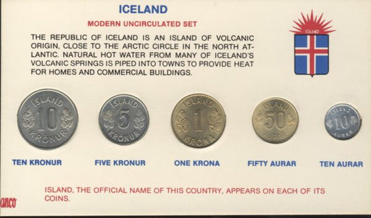 Iceland Island set kovanica mješane godine