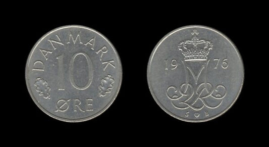 Denmark Danska 10 Ore 1976- Margrethe II