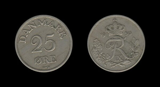 Denmark Danska 25 Ore 1950 – Frederick IX