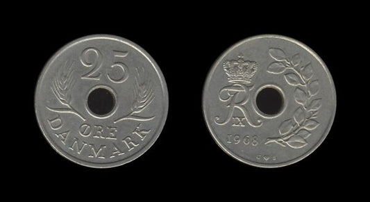 Denmark Danska 25 Ore 1968 – Frederick IX