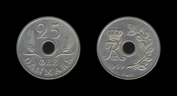 Denmark Danska 25 Ore 1969 – Frederick IX