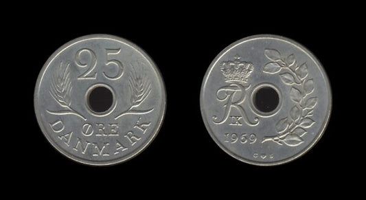 Denmark Danska 25 Ore 1969 – Frederick IX