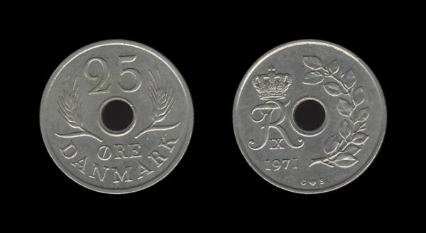 Denmark Danska 25 Ore 1971 – Frederick IX