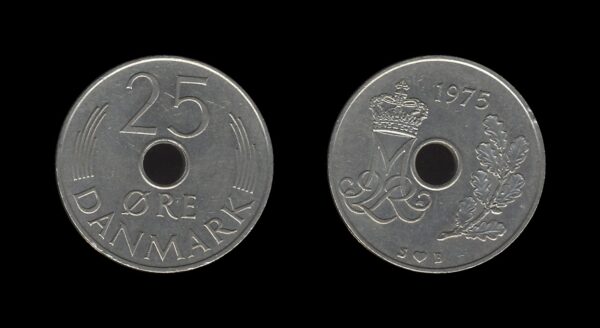 Denmark Danska 25 Ore 1975 – Margrethe II