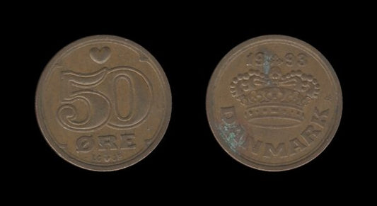 Denmark Danska 50 Ore 1993 – Margrethe II