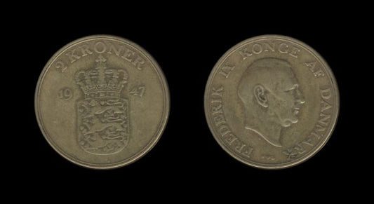 Denmark Danska 2 Kroner 1947 – Frederick IX