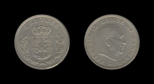 Denmark Danska 5 Kroner 1961 – Frederick IX