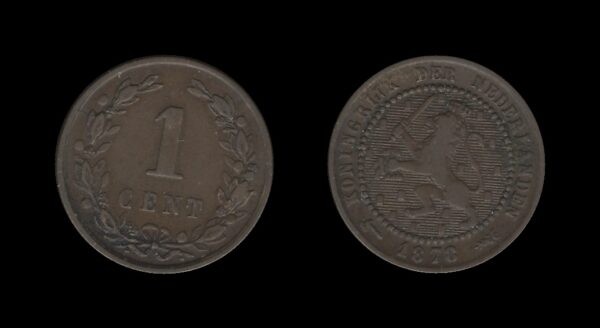 Netherlands Nizozemska 1 Cent 1878 – Willem III