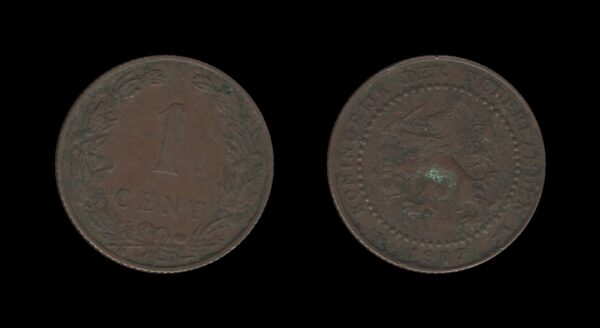 Netherlands Nizozemska 1 Cent 1907 – Wilhelmina