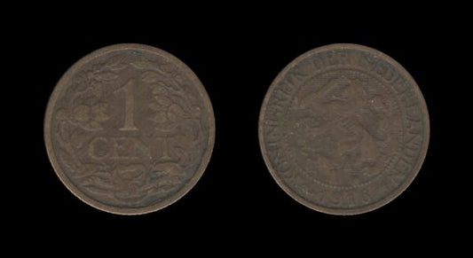 Netherlands Nizozemska 1 Cent 1916 – Wilhelmina