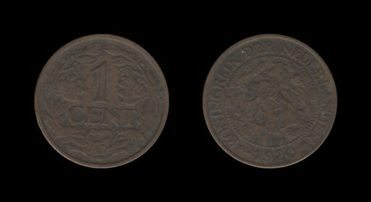 Netherlands Nizozemska 1 Cent 1920 – Wilhelmina