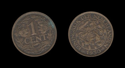 Netherlands Nizozemska 1 Cent 1930 – Wilhelmina