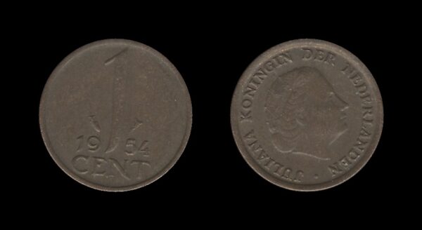 Netherlands Nizozemska 1 Cent 1954 – Juliana