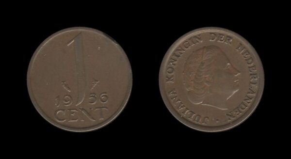 Netherlands Nizozemska 1 Cent 1956 – Juliana