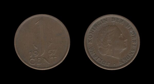 Netherlands Nizozemska 1 Cent 1957 – Juliana