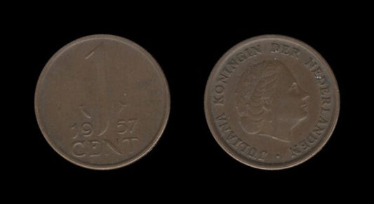 Netherlands Nizozemska 1 Cent 1957 – Juliana