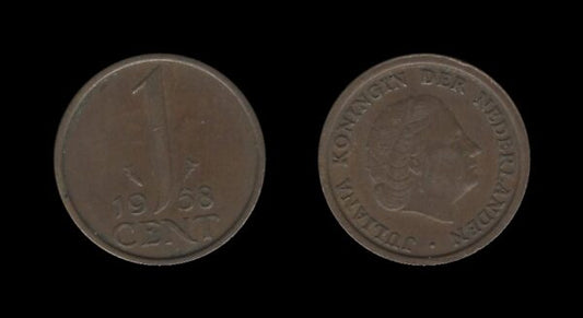 Netherlands Nizozemska 1 Cent 1958 – Juliana