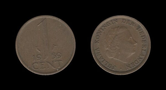 Netherlands Nizozemska 1 Cent 1959 – Juliana