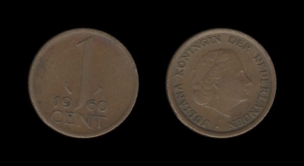 Netherlands Nizozemska 1 Cent 1960 – Juliana