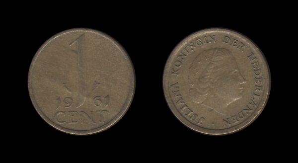 Netherlands Nizozemska 1 Cent 1961 – Juliana