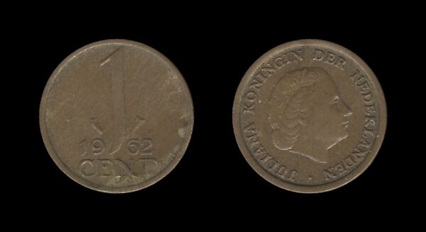 Netherlands Nizozemska 1 Cent 1962 – Juliana