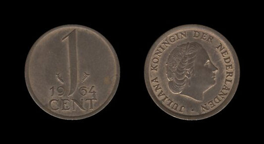 Netherlands Nizozemska 1 Cent 1964 – Juliana