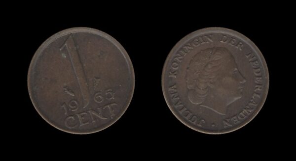 Netherlands Nizozemska 1 Cent 1965 – Juliana