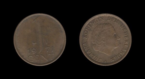 Netherlands Nizozemska 1 Cent 1971 – Juliana