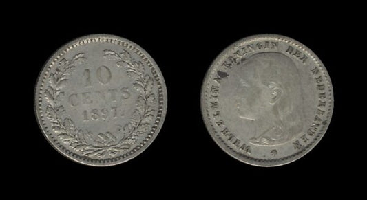 Netherlands Nizozemska 10 Cents 1897 – Wilhelmina