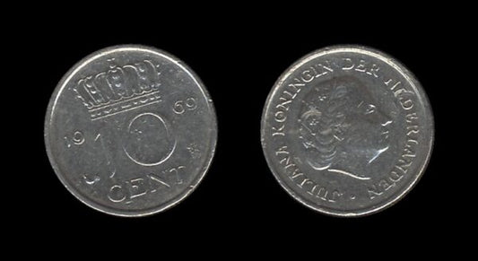 Netherlands Nizozemska 10 Cents 1969 – Juliana