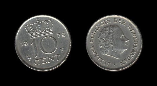 Netherlands Nizozemska 10 Cents 1979 – Juliana