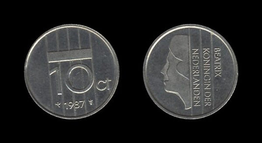 Netherlands Nizozemska 10 Cents 1987 – Beatrix