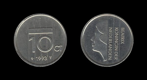 Netherlands Nizozemska 10 Cents 1993 – Beatrix