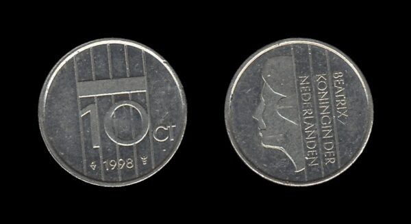 Netherlands Nizozemska 10 Cents 1998 – Beatrix