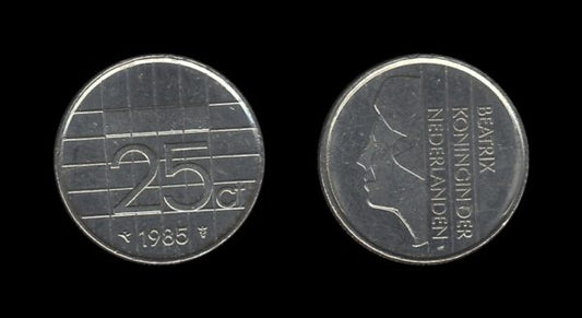 Netherlands Nizozemska 25 Cents 1985 – Beatrix