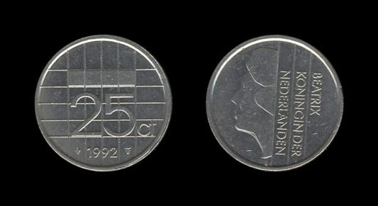 Netherlands Nizozemska 25 Cents 1992 – Beatrix