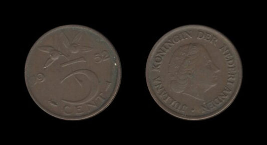 Netherlands Nizozemska 5 Cents 1952 – Juliana