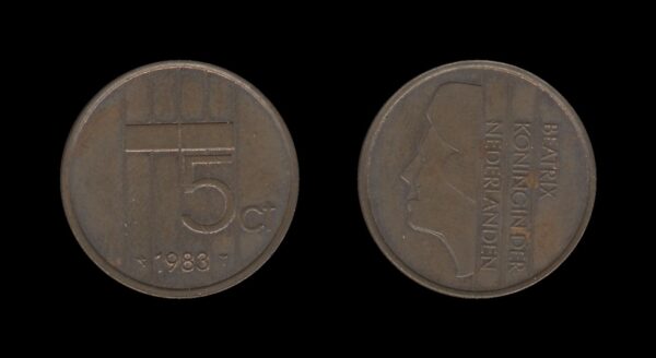 Netherlands Nizozemska 5 Cents 1983 – Beatrix