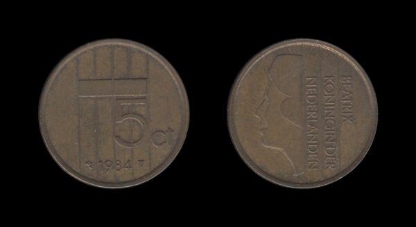 Netherlands Nizozemska 5 Cents 1984 – Beatrix