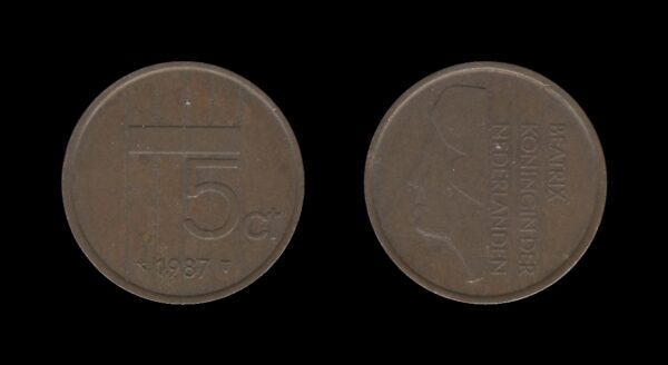 Netherlands Nizozemska 5 Cents 1987 – Beatrix