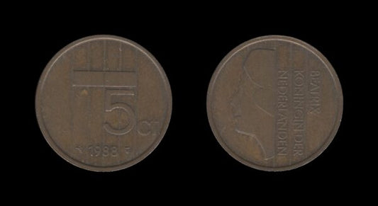 Netherlands Nizozemska 5 Cents 1988 – Beatrix