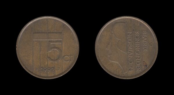 Netherlands Nizozemska 5 Cents 1992 – Beatrix