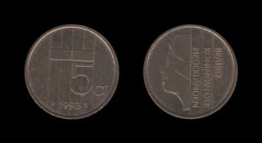 Netherlands Nizozemska 5 Cents 1993 – Beatrix