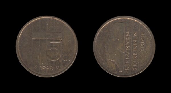 Netherlands Nizozemska 5 Cents 1998 – Beatrix