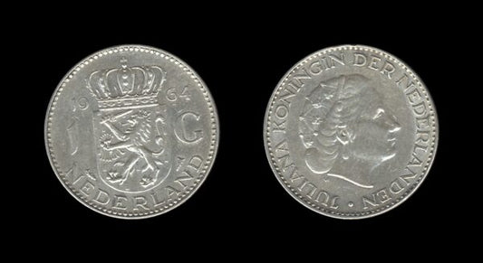 Netherlands Nizozemska 1 Gulden 1964 – Juliana