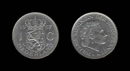 Netherlands Nizozemska 1 Gulden 1967 – Juliana