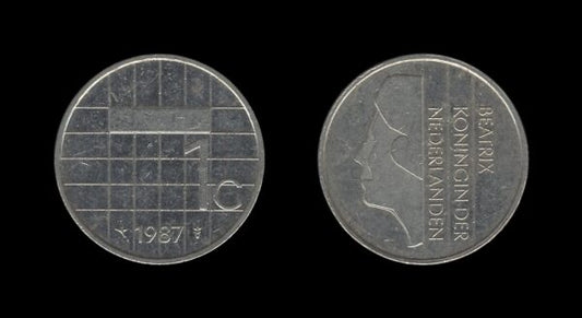 Netherlands Nizozemska 1 Gulden 1987 – Beatrix